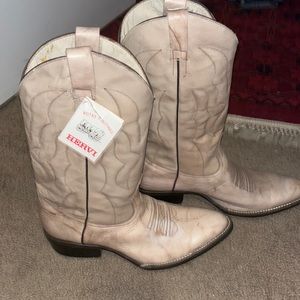 Hervi light beige cowboy boots